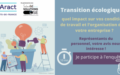 Impact de la transition écologique sur l’organisation de votre entreprise et les conditions de travail des salariés : où en êtes-vous ?