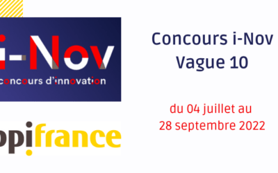 Concours d’innovation i-Nov, vague 10 !