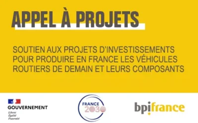 Appel à projets « Soutien aux projets d’investissements pour produire en France les véhicules routiers de demain et leurs composants »