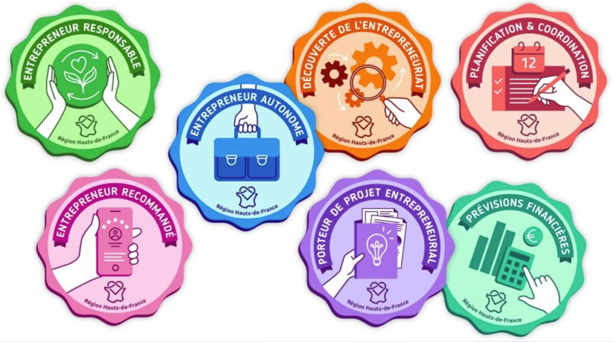 Une série d&rsquo;Open Badges dédiés à l&rsquo;entrepreneuriat voit le jour en région