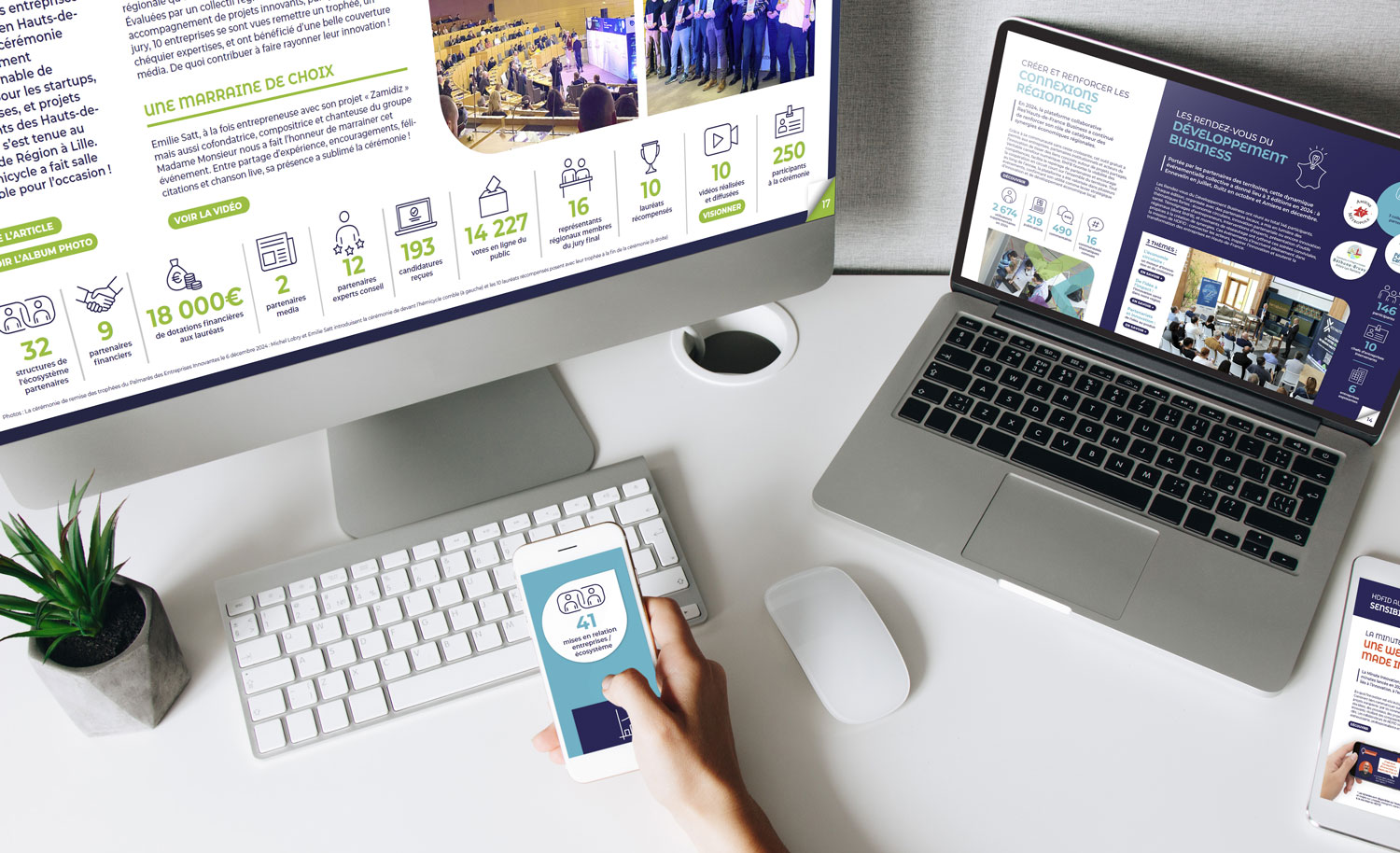 Rapport d'activité 100% digital, à consulter sur ordinateur, tablette ou téléphone !