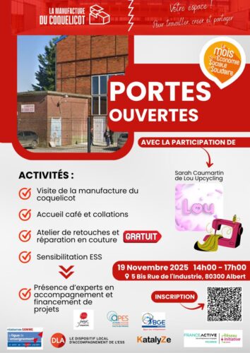 Portes ouvertes à La Manufacture du Coquelicot – Mois de l’ESS