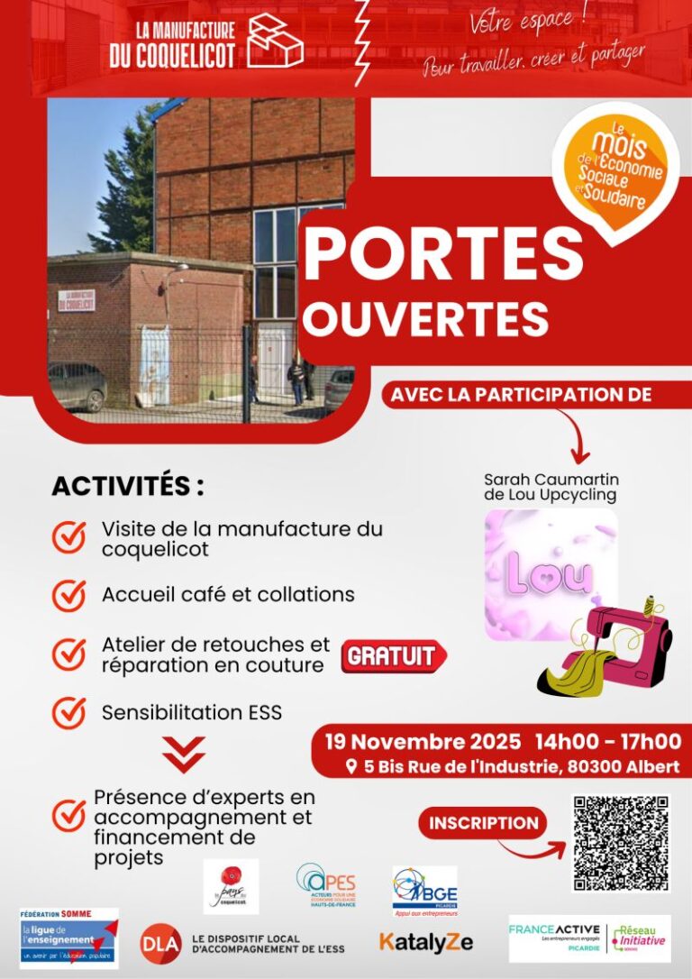 Portes ouvertes à La Manufacture du Coquelicot – Mois de l’ESS