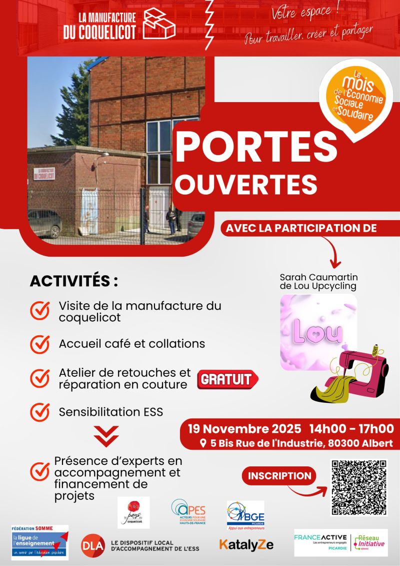 Portes ouvertes à La Manufacture du Coquelicot – Mois de l’ESS