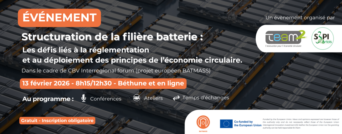 Structuration de la filière batterie : Réglementation & Économie Circulaire (dans le cadre de CBV Interregional forum (projet européen BATMASS))
