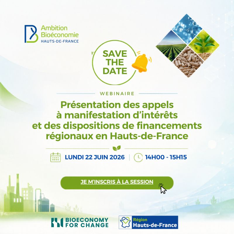 Webinaire – AMI Bioéconomie & financements régionaux en Hauts-de-France