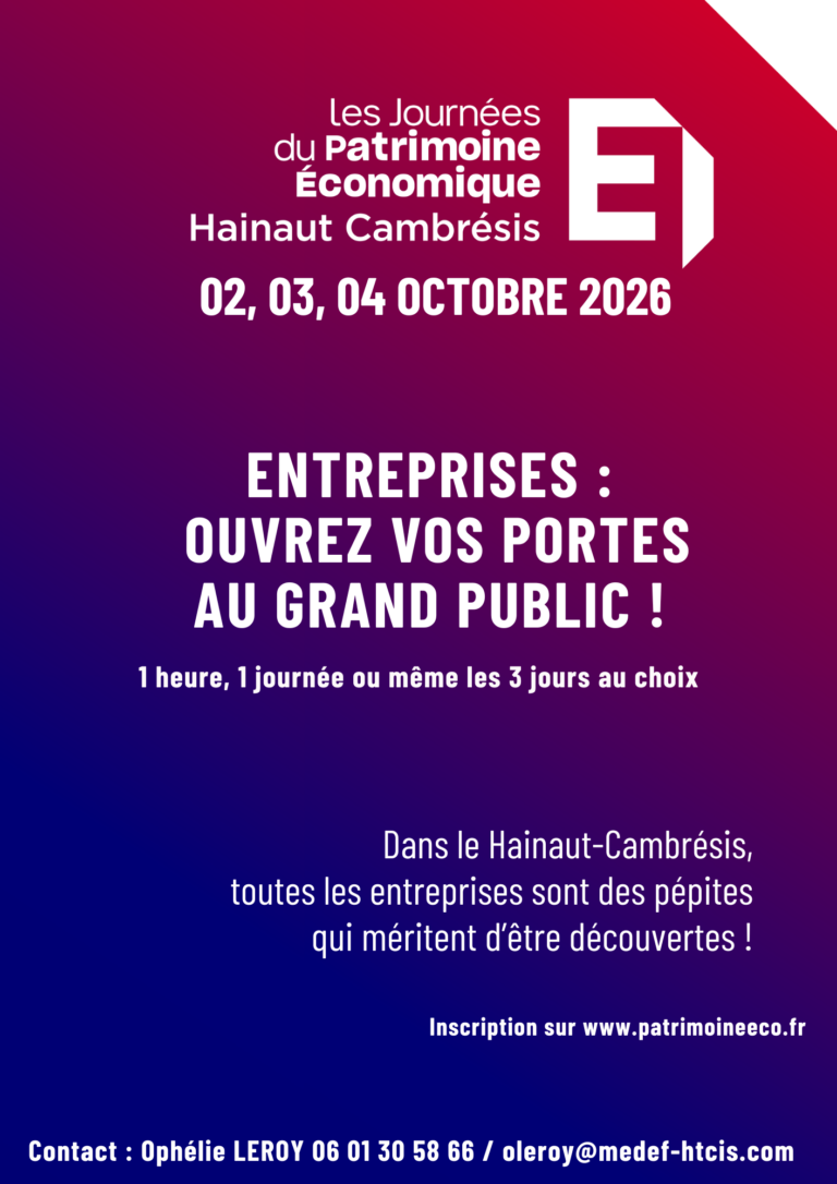 Journées du Patrimoine Economique 2026 – Hainaut Cambrésis